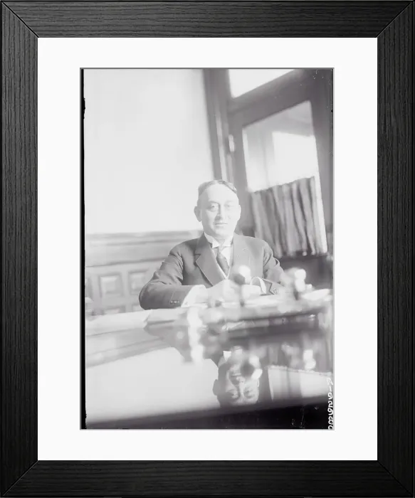 Framed Print : Governor George Silzer in His Office Framed Print : Governor George Silzer in His Office