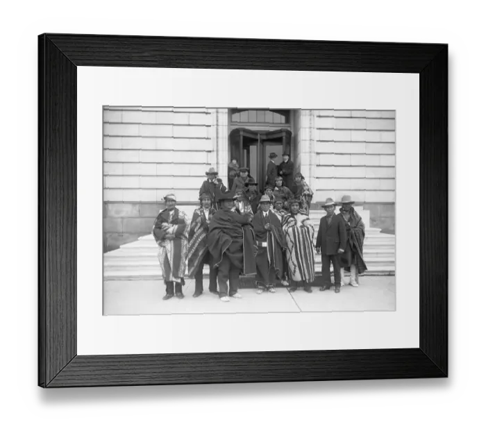 Framed Print : Pueblo Indians Wait Outside Senate Framed Print : Pueblo Indians Wait Outside Senate