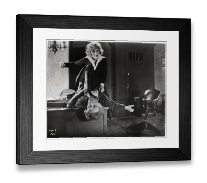 Framed Print : Pearl White in Silent Movie Plunder Framed Print : Pearl White in Silent Movie Plunder