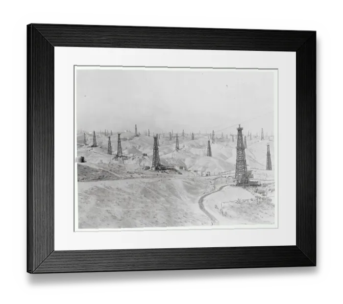 Framed Print : General View of US Government Oil Property Framed Print : General View of US Government Oil Property