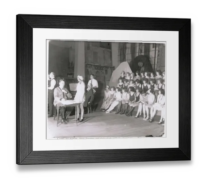 Framed Print : Ziegfeld Follies Girls Attending Practice Framed Print : Ziegfeld Follies Girls Attending Practice