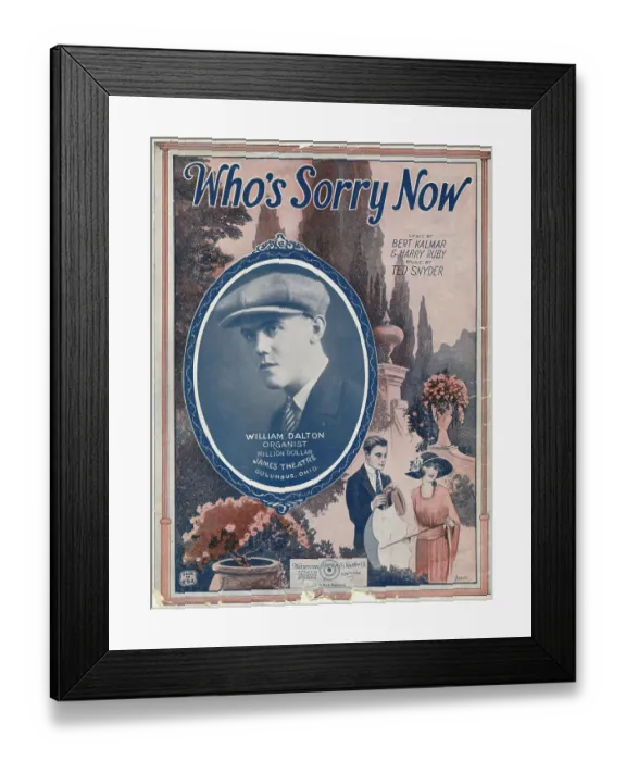 Framed Print : Portrait of William Dalton and Theatrical Show Bill Framed Print : Portrait of William Dalton and Theatrical Show Bill