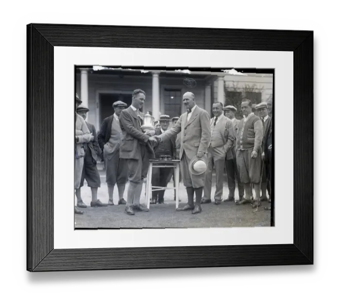 Framed Print : Golf Trophy Presentation of Champion Cup Framed Print : Golf Trophy Presentation of Champion Cup