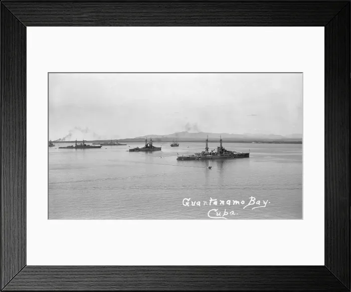 Framed Print : U.S. Warships Sail in Guantanamo Bay Framed Print : U.S. Warships Sail in Guantanamo Bay