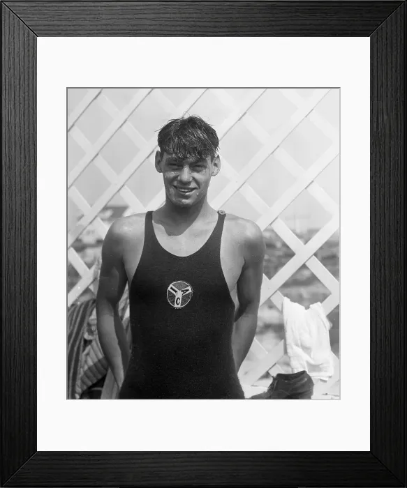 Framed Print : Swimmer Johnny Weissmuller Framed Print : Swimmer Johnny Weissmuller