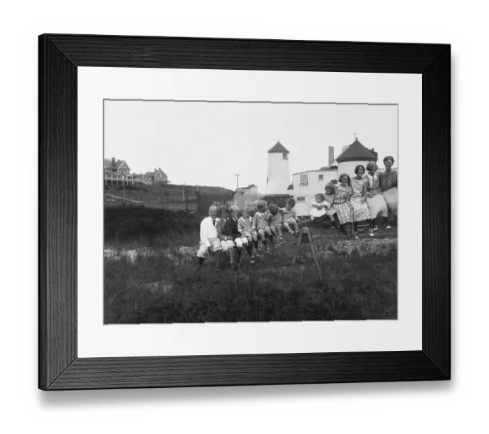 Framed Print : Major Gilbreth on See-Saw with Family on Vacation Framed Print : Major Gilbreth on See-Saw with Family on Vacation