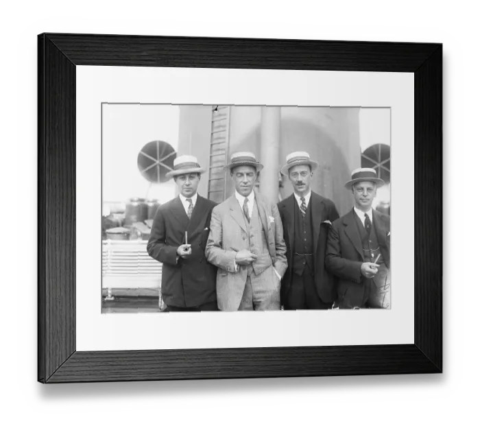Framed Print : Men in Hats and Suits in 1923