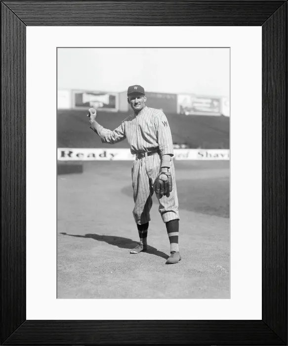 Framed Print : Walter Johnson Throwing Baseball Framed Print : Walter Johnson Throwing Baseball