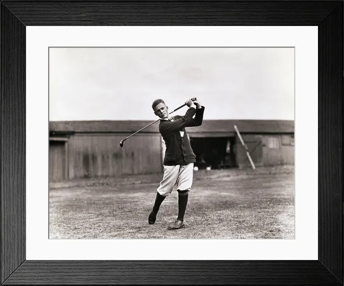 Framed Print : Golfer Bobby Jones Swinging Club Framed Print : Golfer Bobby Jones Swinging Club