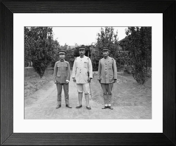 Framed Print : Feng Yu-Hsiang With 2 Members Of Corps Framed Print : Feng Yu-Hsiang With 2 Members Of Corps