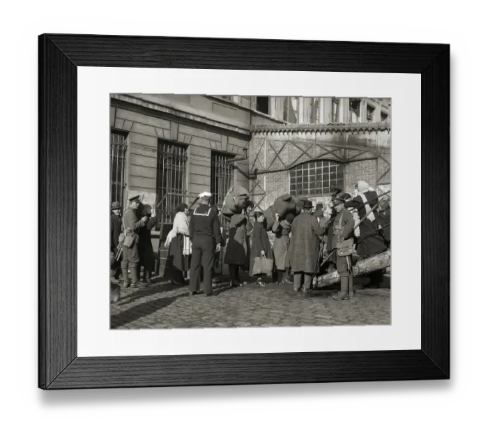 Framed Print : Refugees Laden W / Possessions Board Ship Framed Print : Refugees Laden W / Possessions Board Ship
