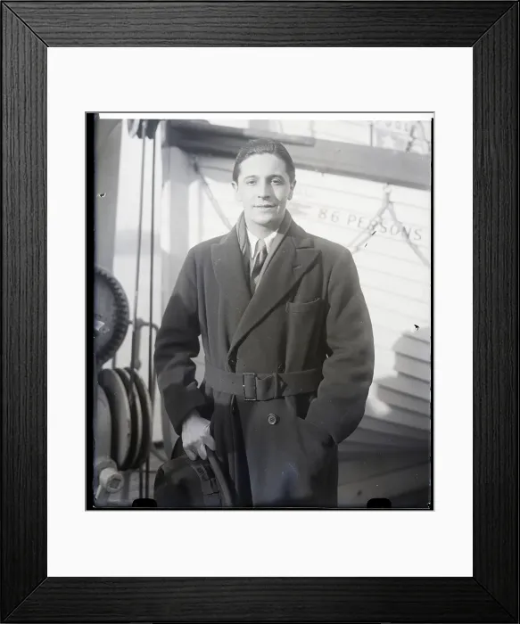 Framed Print : Ivor Novello Arriving In New York Framed Print : Ivor Novello Arriving In New York
