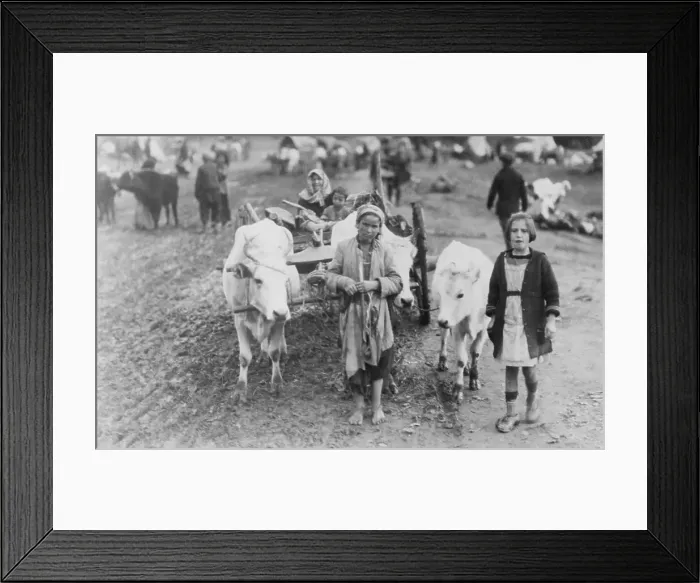 Framed Print : Greek Refugees Leaving Troubled Areas Framed Print : Greek Refugees Leaving Troubled Areas
