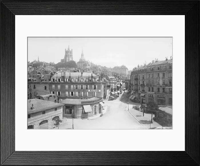 Framed Print : Quaint Lausanne Scenery Framed Print : Quaint Lausanne Scenery
