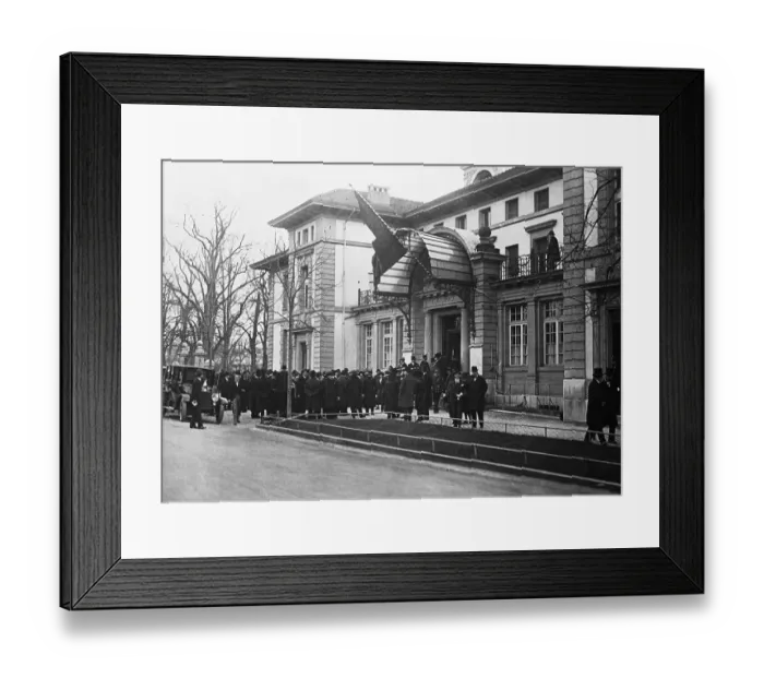 Framed Print : Delegates Arriving at Casino Framed Print : Delegates Arriving at Casino