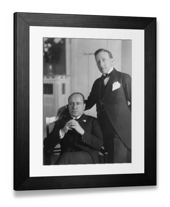 Framed Print : Benito Mussolini And Baron Russo Framed Print : Benito Mussolini And Baron Russo