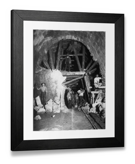 Framed Print : Workers in the Simplon Tunnel Framed Print : Workers in the Simplon Tunnel