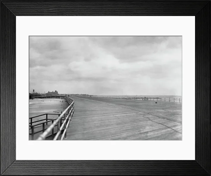 Framed Print : Coney Island boardwalk under construction Framed Print : Coney Island boardwalk under construction