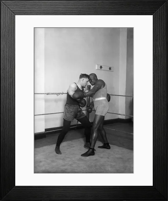 Framed Print : Jack Johnson, Floyd Patterson Sparring Framed Print : Jack Johnson, Floyd Patterson Sparring