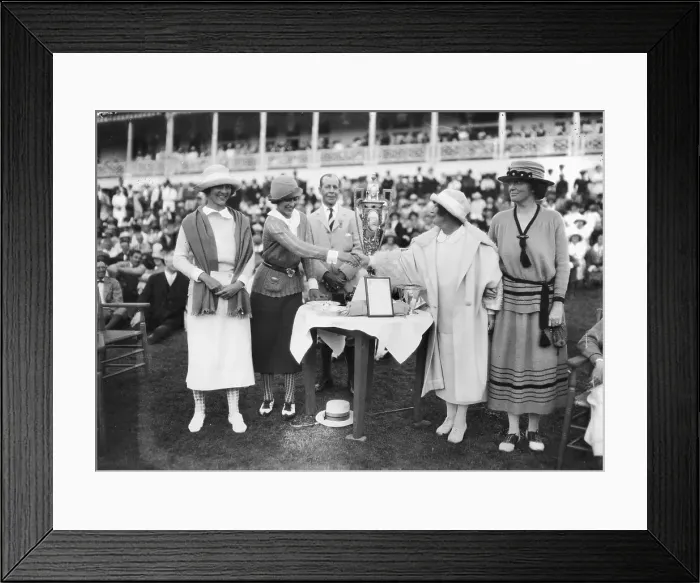 Framed Print : Glenna Collett Receiving Trophy Framed Print : Glenna Collett Receiving Trophy