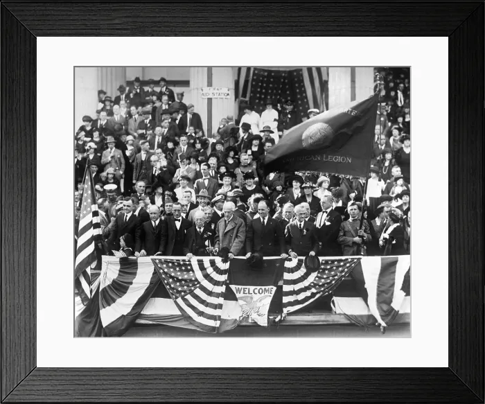 Framed Print : Legion Convention Members Posing for Camera Framed Print : Legion Convention Members Posing for Camera