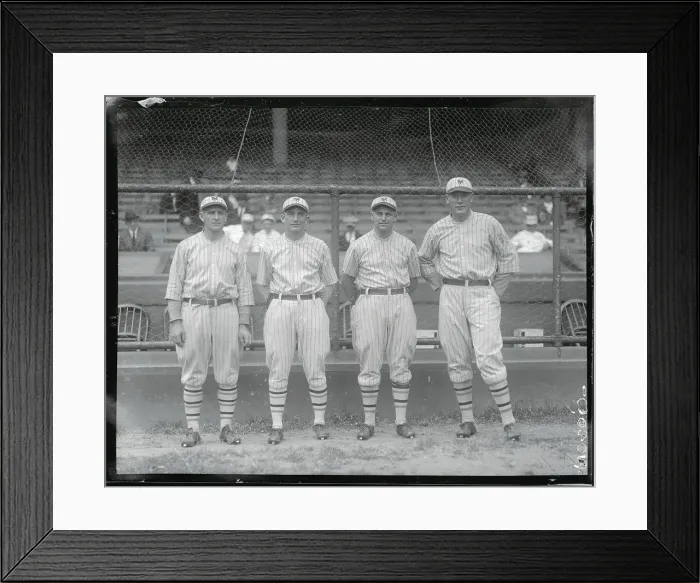 Framed Print : Giants Outfielders Standing on Field Framed Print : Giants Outfielders Standing on Field