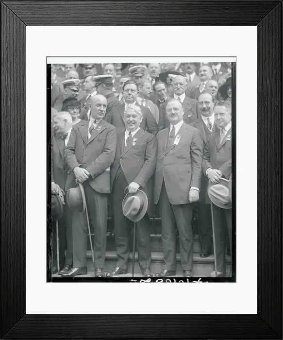 Framed Print : Mayor Hylan and Police Chiefs Framed Print : Mayor Hylan and Police Chiefs