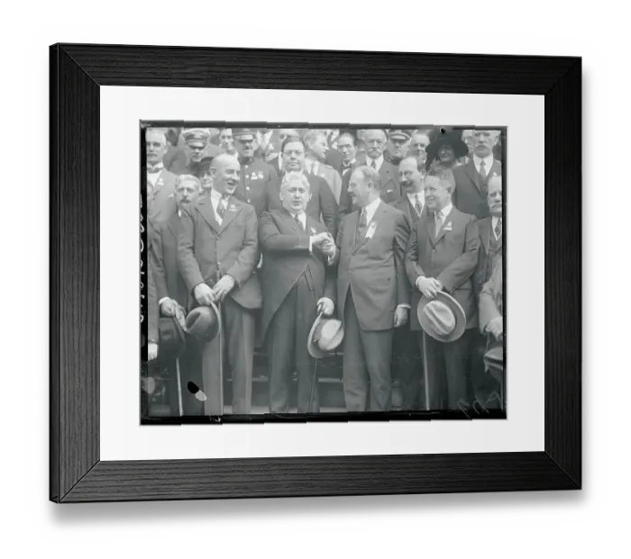 Framed Print : Mayor Hylan and Police Chiefs Framed Print : Mayor Hylan and Police Chiefs