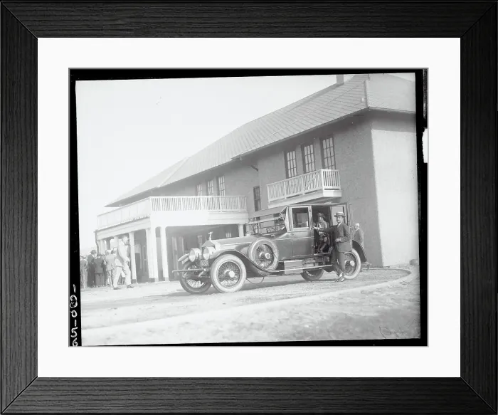 Framed Print : Socialites and Rolls Royce Automobile Framed Print : Socialites and Rolls Royce Automobile