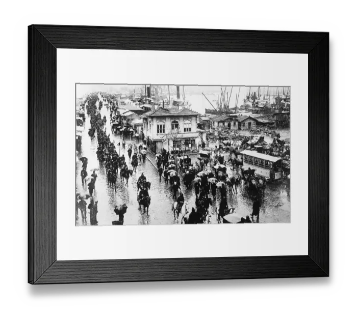 Framed Print : Turkish Troops Cross Bridge Framed Print : Turkish Troops Cross Bridge