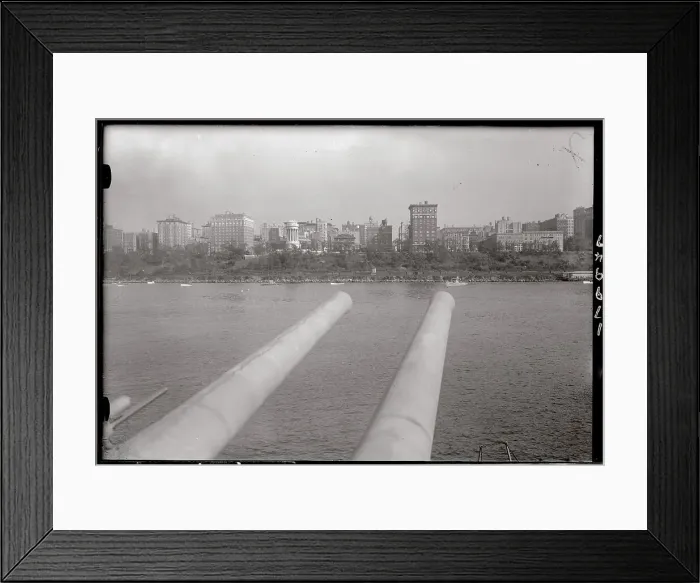 Framed Print : Ship Guns Pointing at Manhattan Framed Print : Ship Guns Pointing at Manhattan