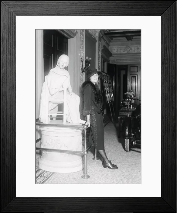 Framed Print : Beauty Contestant Winner Posing at the Waldorf Astoria Framed Print : Beauty Contestant Winner Posing at the Waldorf Astoria