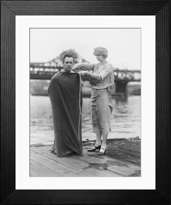 Framed Print : Stunt Man Being Zipped in Bag Framed Print : Stunt Man Being Zipped in Bag