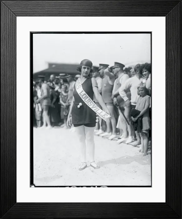 Framed Print : Beauty Pageant winner Posing near Crowd Framed Print : Beauty Pageant winner Posing near Crowd