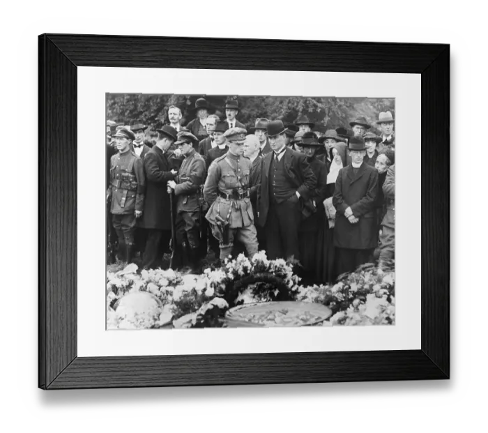 Framed Print : Family and Friends at Funeral Site of Michael Collins Framed Print : Family and Friends at Funeral Site of Michael Collins