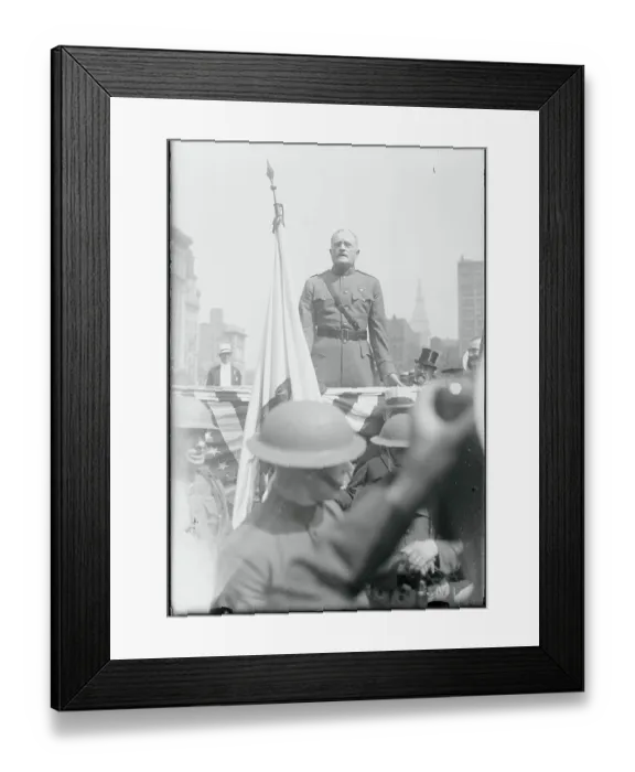 Framed Print : General Pershing Making Speech Framed Print : General Pershing Making Speech
