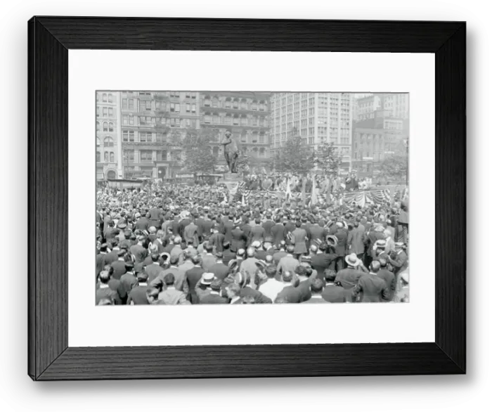 Framed Print : Crowd at Lafayette Monument Framed Print : Crowd at Lafayette Monument
