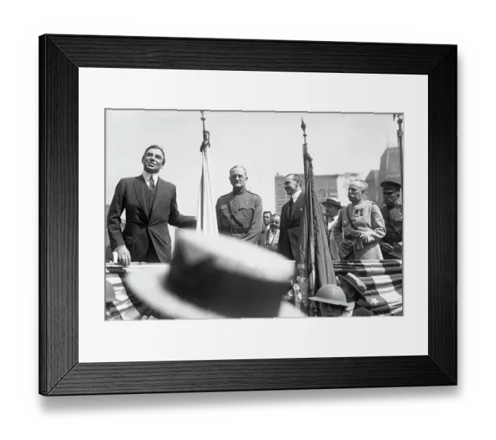 Framed Print : General Pershing with Colleagues Framed Print : General Pershing with Colleagues