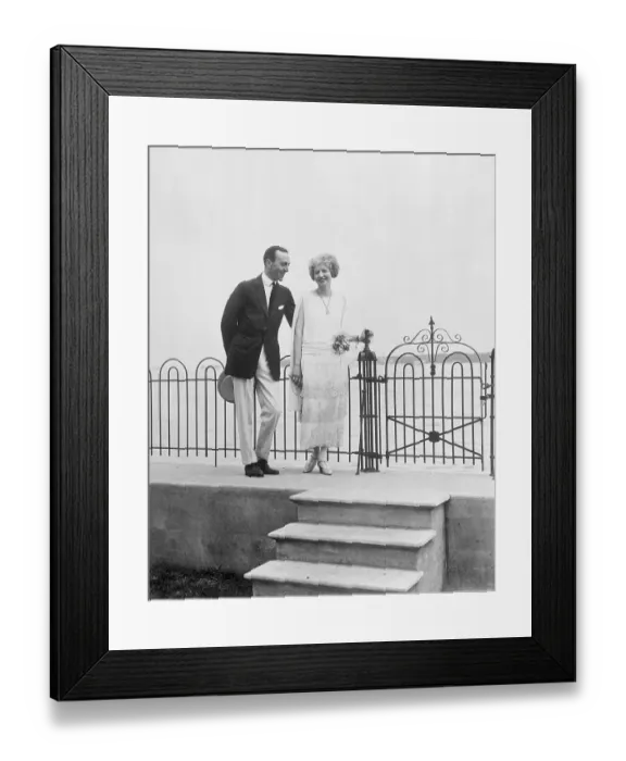 Framed Print : Eddie Rickenbacker with Fiancee Adelaide Durant Framed Print : Eddie Rickenbacker with Fiancee Adelaide Durant