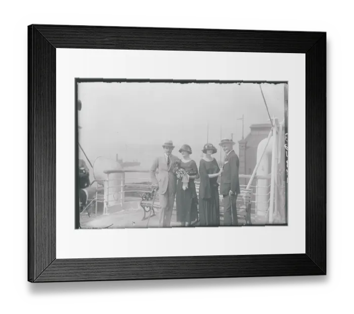 Framed Print : Rudolph Valentino and Family