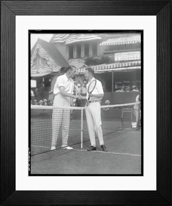 Framed Print : Tennis Players Shaking Hands Framed Print : Tennis Players Shaking Hands