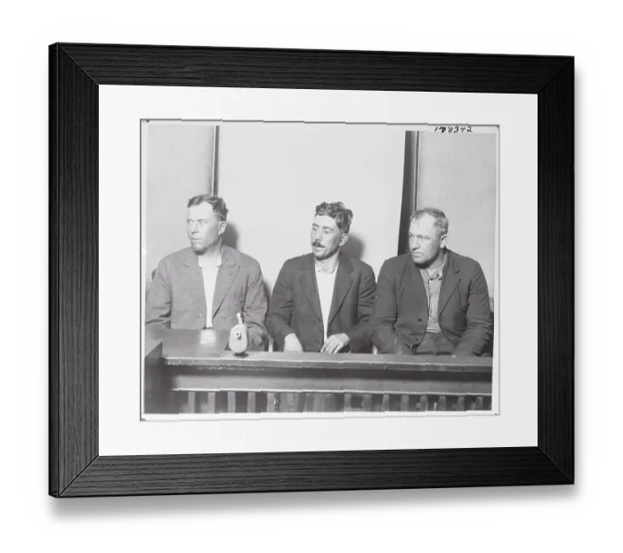 Framed Print : Trio of Convicted Criminals Framed Print : Trio of Convicted Criminals