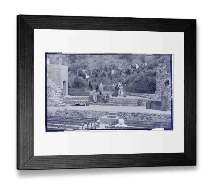 Framed Print : Performers in Open Air Theater