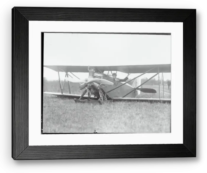 Framed Print : Pilot in Plane Framed Print : Pilot in Plane