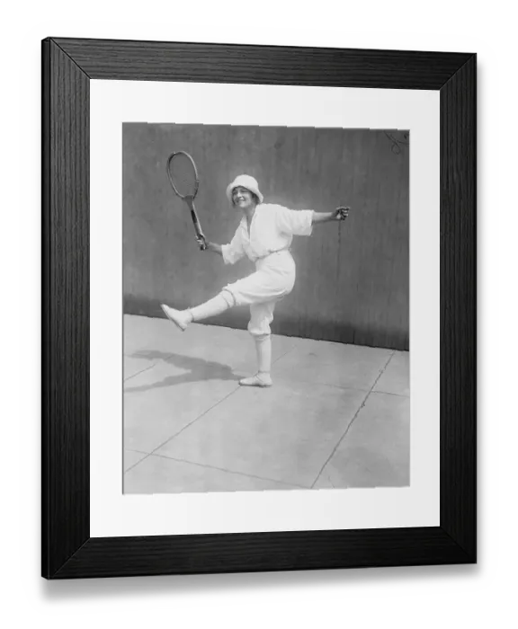 Framed Print : Woman Tennis Player in Knickerbockers Framed Print : Woman Tennis Player in Knickerbockers