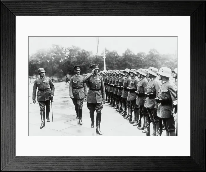 Framed Print : German Leader Reviewing Troops Framed Print : German Leader Reviewing Troops