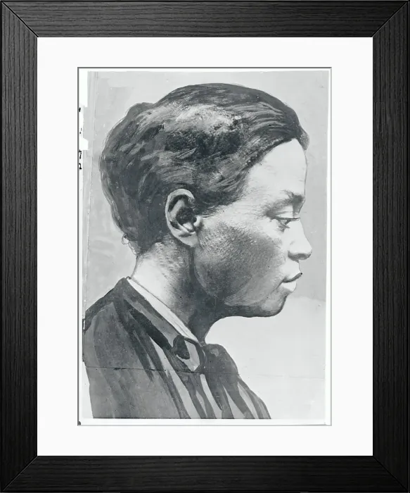 Framed Print : Profile of African-American Woman Framed Print : Profile of African-American Woman