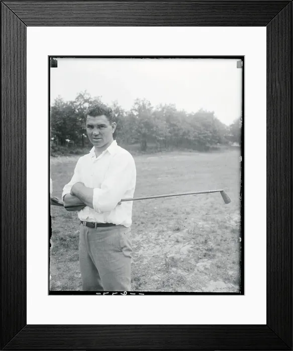 Framed Print : Jack Dempsey with Golf Club