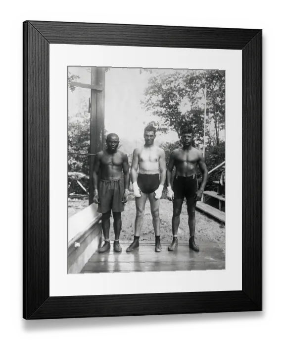 Framed Print : Boxers Posing Outdoors at Camp Framed Print : Boxers Posing Outdoors at Camp