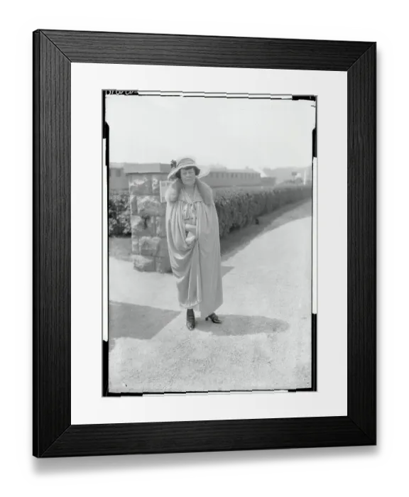 Framed Print : Socialite Posing Outdoors Framed Print : Socialite Posing Outdoors
